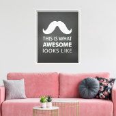 Geweldige Snor Canvas Afdruk (Insitu (Woonkamer))
