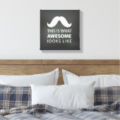 Geweldige Snor Canvas Afdruk (Insitu (Slaapkamer))