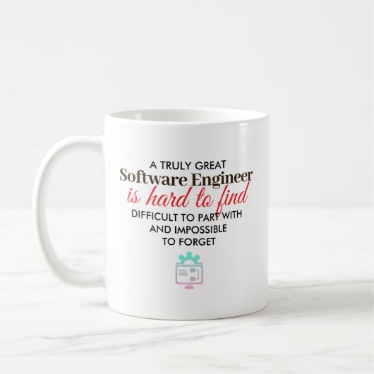 Geweldige software-engineer gepersonaliseerde naam koffiemok (Links)