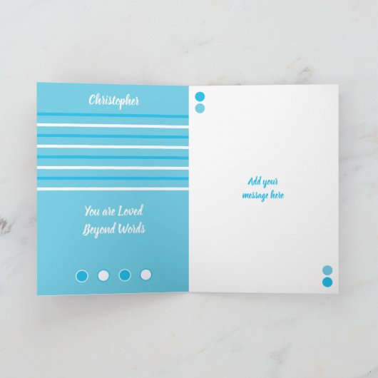 Geweldige Son Blue en witte verjaardag Kaart (Binnen)