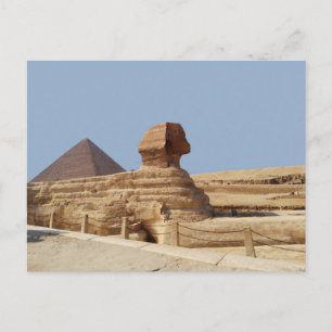 Geweldige Sphinx op de Giza plateau. Egypte, 20 au Briefkaart