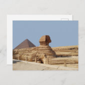Geweldige Sphinx op de Giza plateau. Egypte, 20 au Briefkaart (Voorkant / Achterkant)