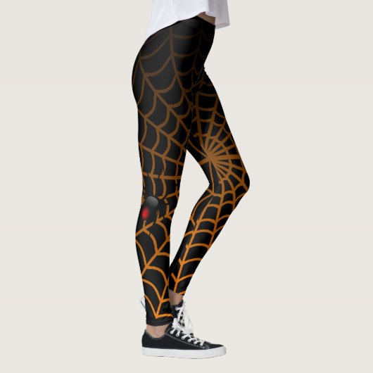 Geweldige Spider en Web Fun Halloween-ontwerp Leggings (Rechts)
