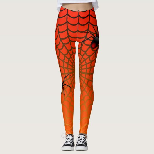 Geweldige Spin en Web ontwerp Cool Halloween Leggings (Voorkant)