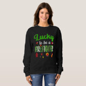 Geweldige St Patrick's Day Cute Funny Firefighter Trui (Voorkant volledig)