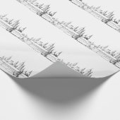 geweldige stad . kunstwerk . zwart - wit cadeaupapier (Hoek)