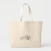 geweldige stad . kunstwerk . zwart - wit grote tote bag (Voorkant)