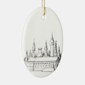 geweldige stad . kunstwerk . zwart - wit keramisch ornament (Rechts)