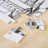 geweldige stad . kunstwerk . zwart - wit legpuzzel (Zijkant)