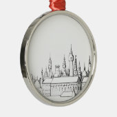 geweldige stad . kunstwerk . zwart - wit metalen ornament (Rechts)