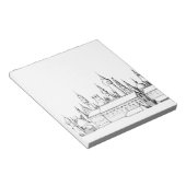 geweldige stad . kunstwerk . zwart - wit notitieblok (Schuin)