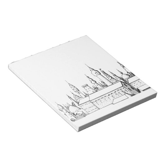 geweldige stad . kunstwerk . zwart - wit notitieblok (Schuin)