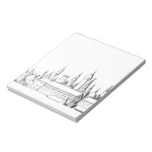 geweldige stad . kunstwerk . zwart - wit notitieblok (Linkerzijde)
