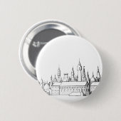 geweldige stad . kunstwerk . zwart - wit ronde button 5,7 cm (Voorkant /achterkant)