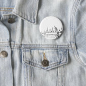 geweldige stad . kunstwerk . zwart - wit ronde button 5,7 cm (In situ)