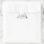 geweldige stad . kunstwerk . zwart - wit sticker (Tas)