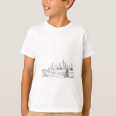 geweldige stad . kunstwerk . zwart - wit t-shirt (Voorkant)