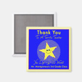 Geweldige Star Teacher Dank u van de klas Magneet (Voorkant / Achterkant)