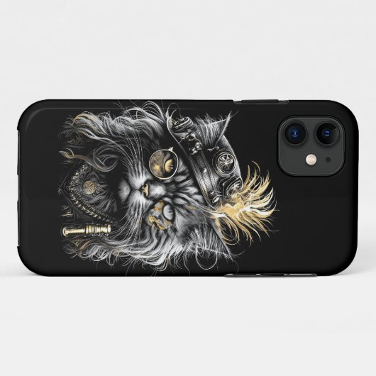 Geweldige Steampunk Kat  Case-Mate iPhone Case (Achterkant (horizontaal))