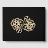 Geweldige Steampunk Kat Informatie Rug Gastenboek (Achterkant)
