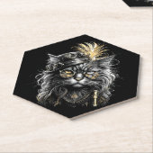 Geweldige Steampunk Kat Kartonnen Onderzetters (Schuin)