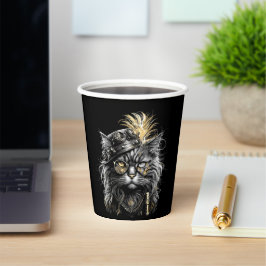 Geweldige Steampunk Kat  Papieren Bekers