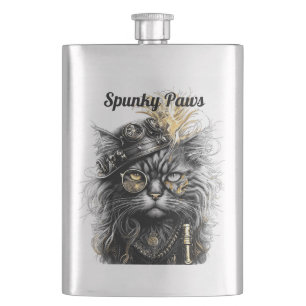 Geweldige Steampunk Kat Personaliseer  Flacon
