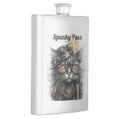 Geweldige Steampunk Kat Personaliseer Flacon (Rechts)