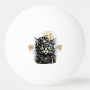 Geweldige Steampunk Kat  Pingpongbal
