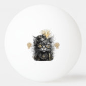 Geweldige Steampunk Kat  Pingpongbal (Achterkant)