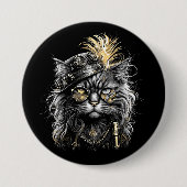 Geweldige Steampunk Kat  Ronde Button 7,6 Cm (Voorkant)
