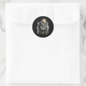 Geweldige Steampunk Kat  Ronde Sticker (Tas)
