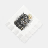 Geweldige Steampunk Kat Servet (Hoek)