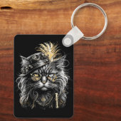 Geweldige Steampunk Kat  Sleutelhanger (Achterkant)