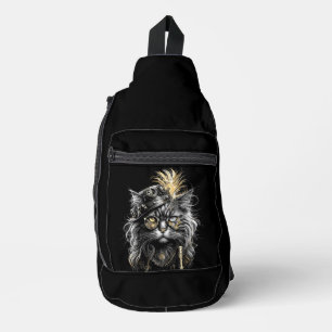 Geweldige Steampunk Kat  Sling Bag