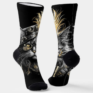 Geweldige Steampunk Kat  Sokken