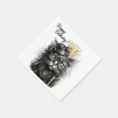 Geweldige Steampunk Kattenverjaardag  Servet (Hoek)