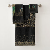 Geweldige steampunk pauw bad handdoek (Insitu)