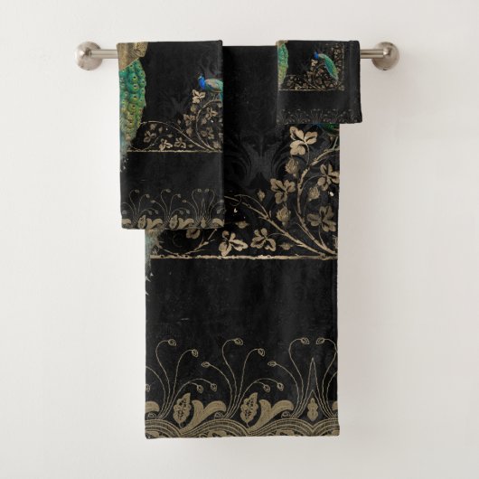 Geweldige steampunk pauw bad handdoek (Insitu)