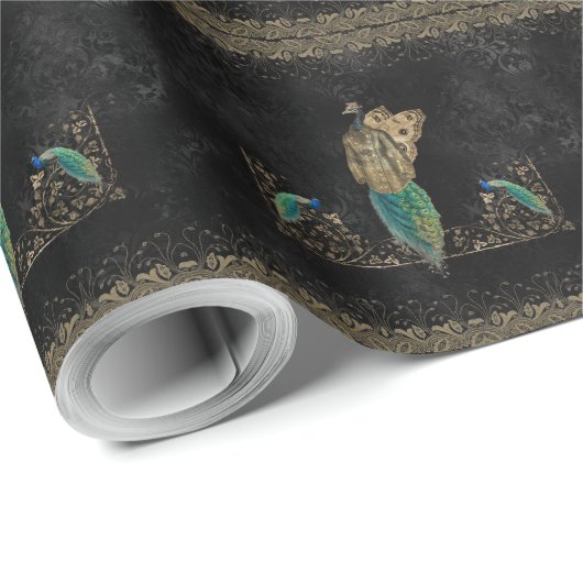 Geweldige steampunk pauw cadeaupapier (Rol Hoek)