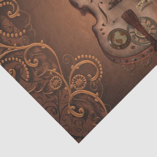Geweldige steampunk violine tissuepapier (Detail)