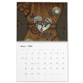 Geweldige steampunkhart kalender (Mar 2026)