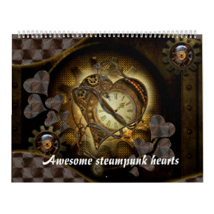 Geweldige steampunkhart kalender