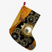 Geweldige steampunkontwerp met klokken en versnell grote kerstsok (Voorkant (Hangend))