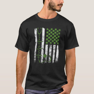 Geweldige stethoscoop Amerikaanse vlag verpleegste T-shirt