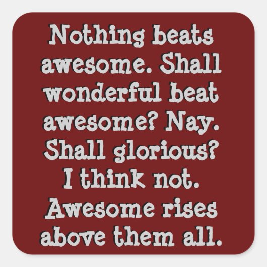 Geweldige Sticker (Voorkant)