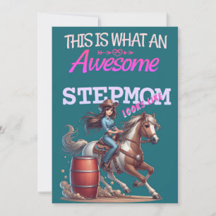 Geweldige stiefmoeder cowgirl moederdag gepersonal kaart