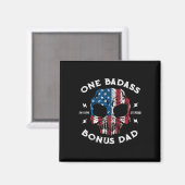 Geweldige stiefvader bonus vader Vaderdag Amerikaa Magneet (Voorkant / Achterkant)