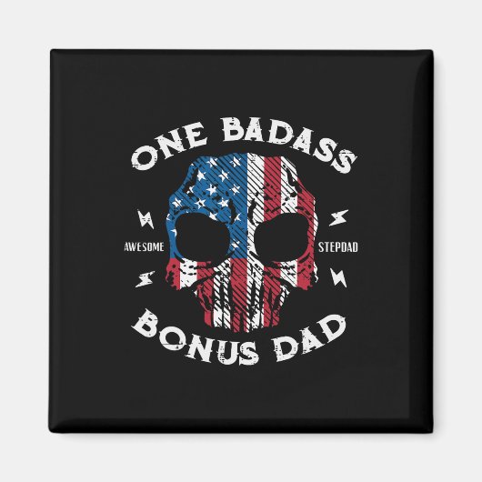 Geweldige stiefvader bonus vader Vaderdag Amerikaa Magneet (Voorkant)