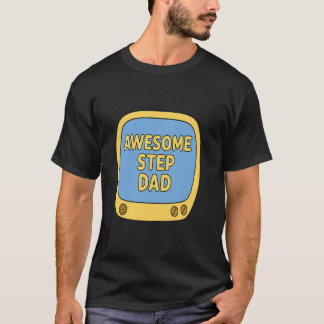 Geweldige stiefvader Retro TV u2013 Funny Bonus Da T-shirt